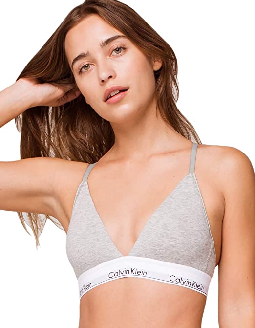 Calvin Klein Women's Modern Cotton Lightly Lined Triangle Wireless Bralette  - WF Shopping