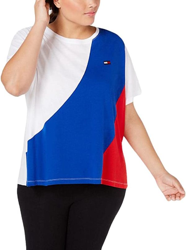 Tommy Hilfiger Sport Womens Plus Fitness Workout Pullover Top WF Shopping