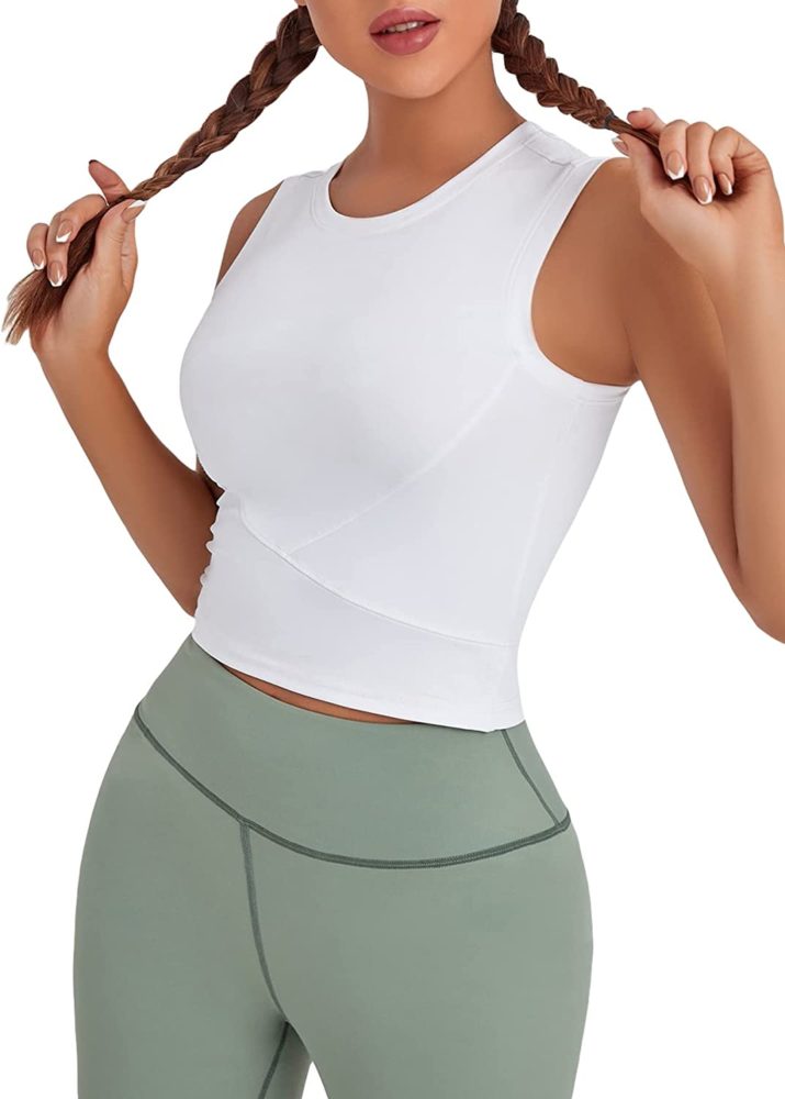 Women's Sports Tank Top Sleeveless Workout Yoga Athletic Tank Tops WF