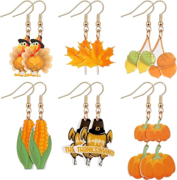 Thanksgiving Autumn Earrings Jewelry for Women