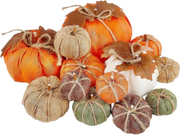 winemana Thanksgiving Decorations Artificial Pumpkins