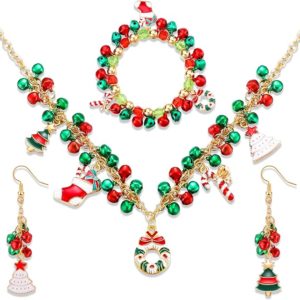 Christmas Necklaces Earrings Bracelet for Women