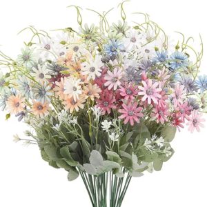 6 Bundles Fake Flowers Wildflowers