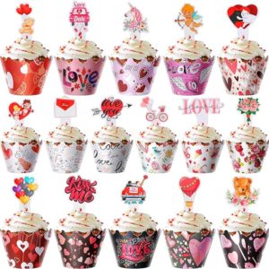 64 Pieces Valentine's Day Cake Wrapper
