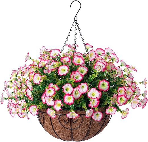 Artificial Fake Hanging Outdoor Plants Flowers - WF Shopping