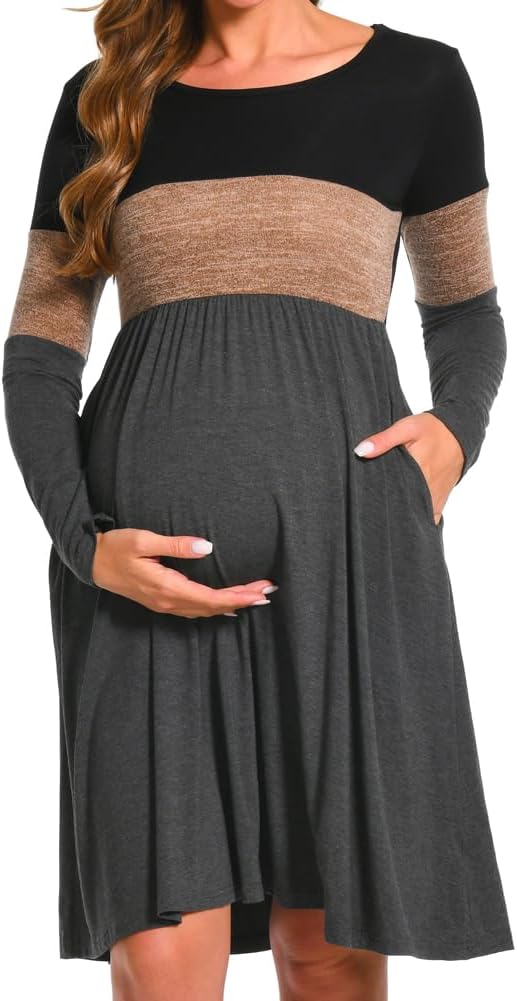 Bearsland Women’s Long Sleeve Maternity Dresses Bearsland Women’s Long Sleeve Maternity Dresses
