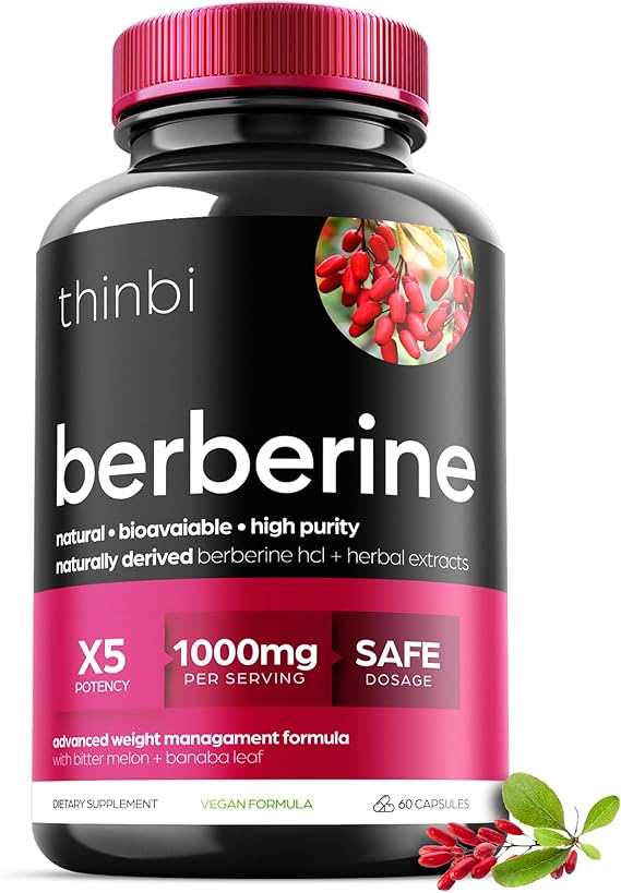 Berberine Supplement 1000mg Potent Botanical Capsules WF Shopping