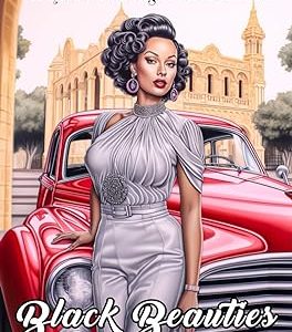 Black Beauties Grayscale Coloring Book of Fashion