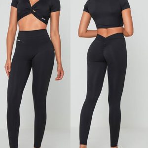 Danysu V Back Scrunch Butt Leggings for Women