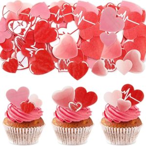 Edible Valentine's Day Heart Cupcake Toppers