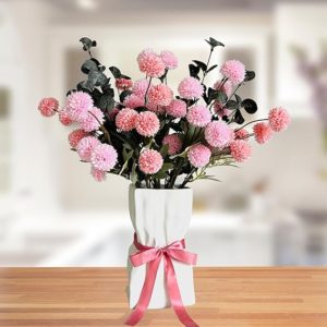 Faux Kiku Flower Pink, Artificial Kiku Flowers