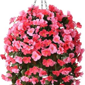 INQCMY Artificial Hanging Flowers Basket