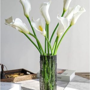 JINWOE 6PCS White Calla Lily Artificial Flowers