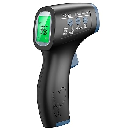 LPOW Thermometer for Adults, Non Contact Infrared Digital Thermometer LPOW Thermometer for Adults, Non Contact Infrared Digital Thermometer