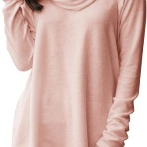 Minclouse Women's Long Sleeve Cowl Neck Sweater