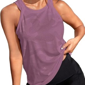 OYOANGLE Women's Camo Print Sleeveless Top