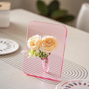 SHSHWANG Acrylic Flower Vase Pink