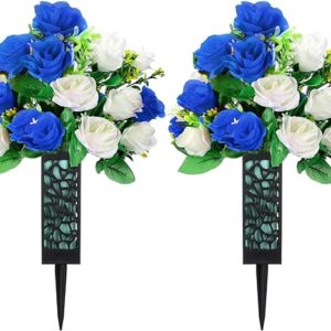 Yahenda 2 Sets Artificial Cemetery Flowers 36 for women