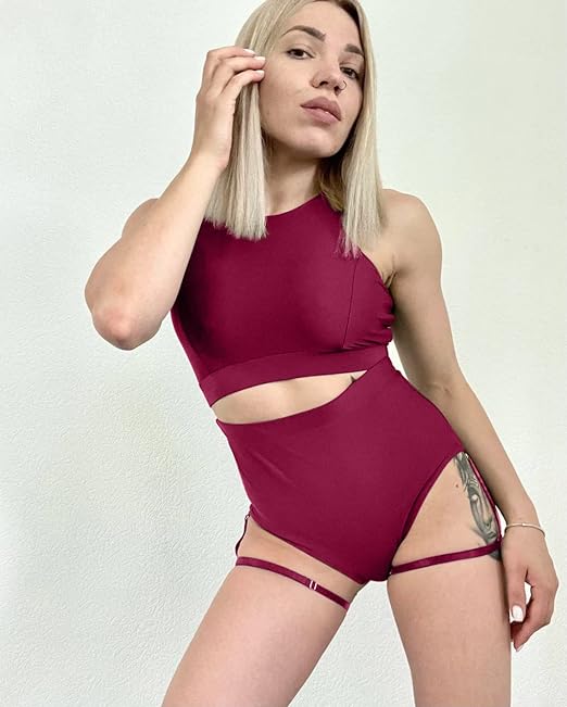 BZB Women's High Waist Yoga Shorts WF Shopping