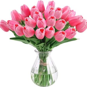 IVITA 10 Pcs Tulips Artifical Flowers Real