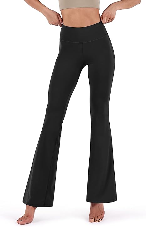 Wide Leg Yoga Pants Women IUGA Bootcut Yoga Pants With Pockets For Women High Waist Workout Pants Tummy Control Work Pants 4 Pocketsbrown Wide Leg Pants