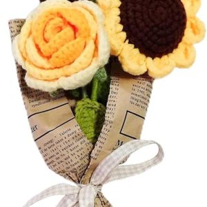 RWUDV Handmade Knitted Crochet Flower