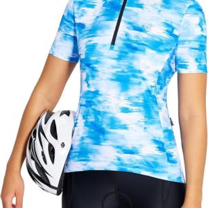 BALEAF Women's Cycling Jersey Short Sleeve Half Zip