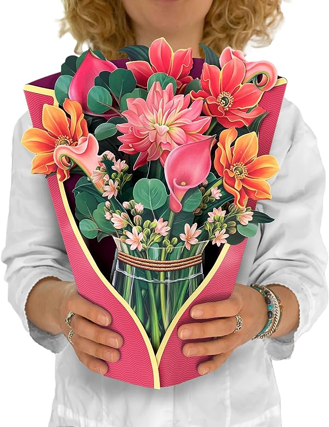Forever Flower Bouquet 3D Popup Mothers Day Greeting Cards Forever Flower Bouquet 3D Popup Mothers Day Greeting Cards