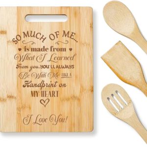 Laser Engraved Bamboo Board as Gift for Mom on Mother's Day