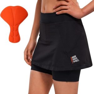 Santic Women's Cycling Skirts with Padded Shorts