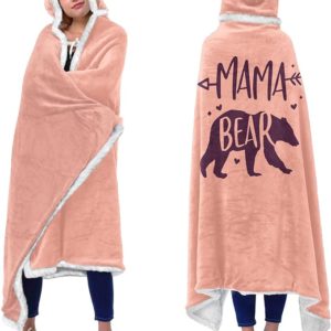 Vprintes Mama Pink Wearable Blanket Hoodie Mothers Day Gifts