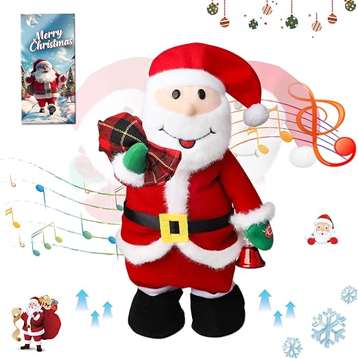 Jumping Wiggling Features Sound Movement Santa Claus Wearing Traditional Jumping Wiggling Features Sound Movement Santa Claus Wearing Traditional