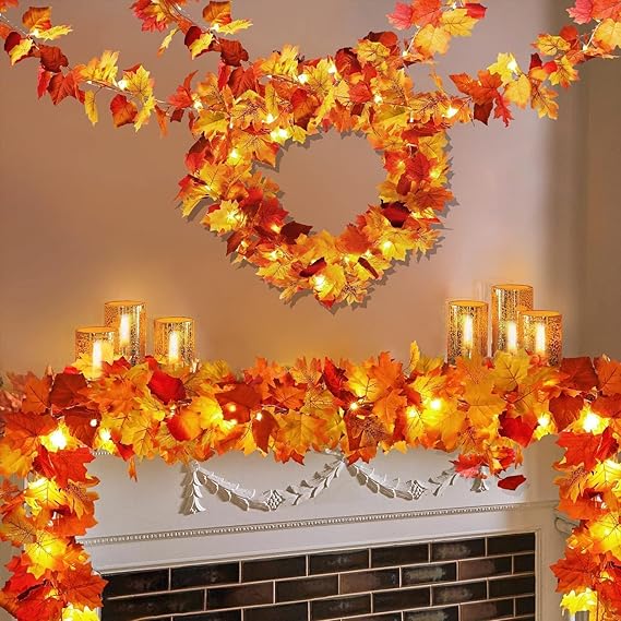 4 Pack Fall Decor Garland - Fall Thanksgiving Decorations for Home 4 Pack Fall Decor Garland - Fall Thanksgiving Decorations for Home