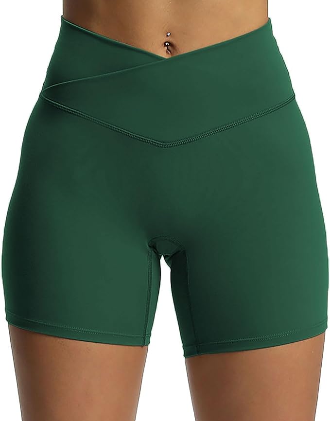Aoxjox Trinity Workout Biker Shorts for Women Cross-Waist Crossover High Waisted Exercise Athletic Gym Running Yoga Shorts 6 Aoxjox Trinity Workout Biker Shorts for Women Cross-Waist Crossover High Waisted Exercise Athletic Gym Running Yoga Shorts 6"