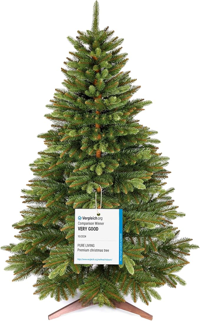 Artificial Christmas Tree 7ft - Premium Realistic Artificial Christmas Tree Looks Real Wooden Stand and Storage Bag National Tree Company Artificial Christmas Tree Includes Stand Dunhill Fir - 7 ft