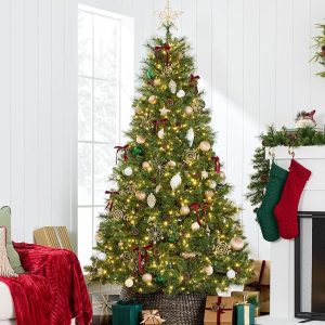Best Choice Products 6ft Pre-Lit Scotch Pine Christmas Tree, Premium Pre-Decorated Artificial