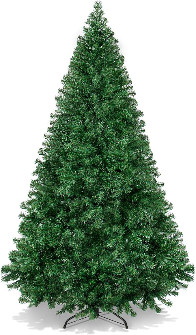 Best Choice Products Artificial Christmas Tree, 6ft Premium Unlit Hinged Design, Dense Branches Realistic Holiday Décor​ w/Easy Assembly, Base