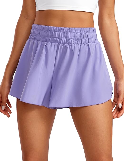 CRZ YOGA 2 in 1 Flowy Running Shorts for Women High Waisted Quick Dry Athletic Gym Lounge Workout Shorts Cute Tennis Skirts CRZ YOGA 2 in 1 Flowy Running Shorts for Women High Waisted Quick Dry Athletic Gym Lounge Workout Shorts Cute Tennis Skirts