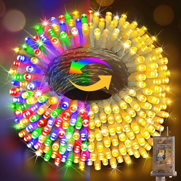 Color String Present Hezbjiti 337FT 720LED Color Changing Christmas Lights Outdoor, 11 Modes ...
