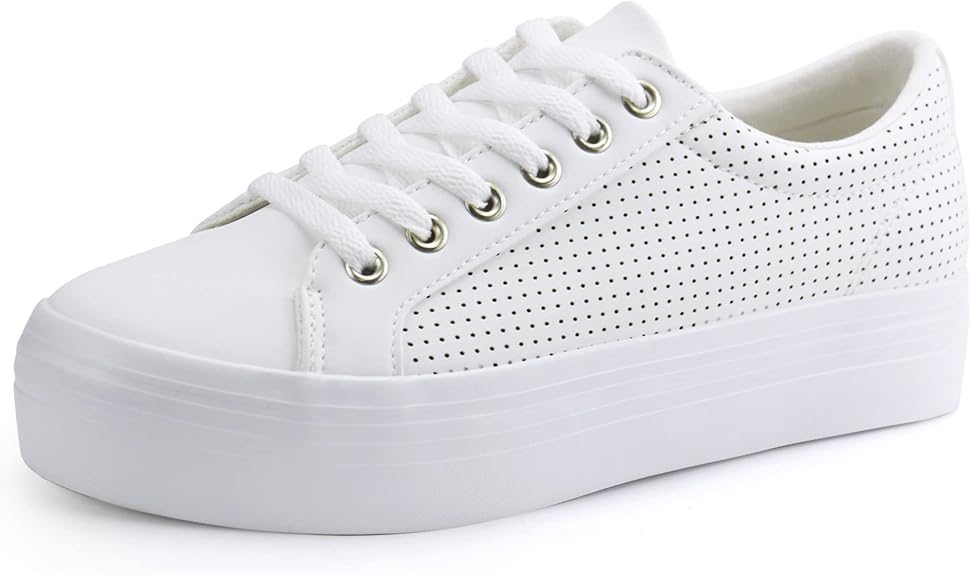 JABASIC Women Platform Sneakers Breathable Casual Lace Up Fashion Walking Shoes JABASIC Women Platform Sneakers Breathable Casual Lace Up Fashion Walking Shoes