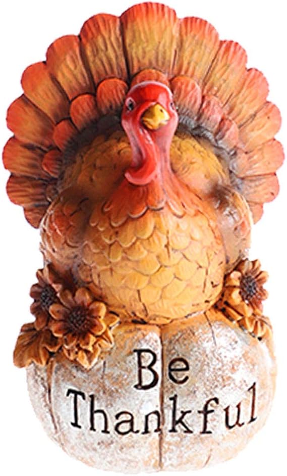 MorTime Thanksgiving Decorations Hand-Painted Turkey Pumpkin, Tabletop MorTime Thanksgiving Decorations Hand-Painted Turkey Pumpkin, Tabletop