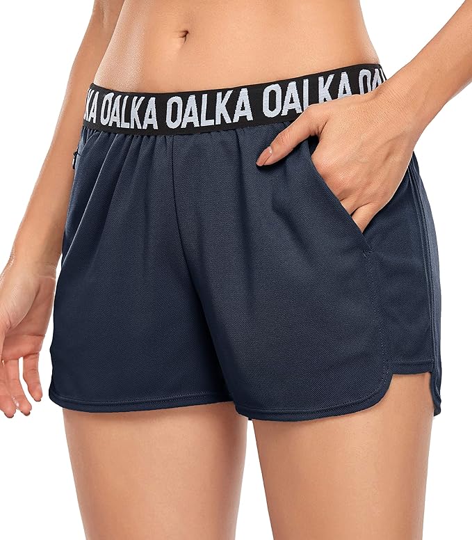 Oalka Women's Running Shorts Out Side Pockets Sports Athletic Workout Fittness Lightweight Gym Shorts Oalka Women's Running Shorts Out Side Pockets Sports Athletic Workout Fittness Lightweight Gym Shorts