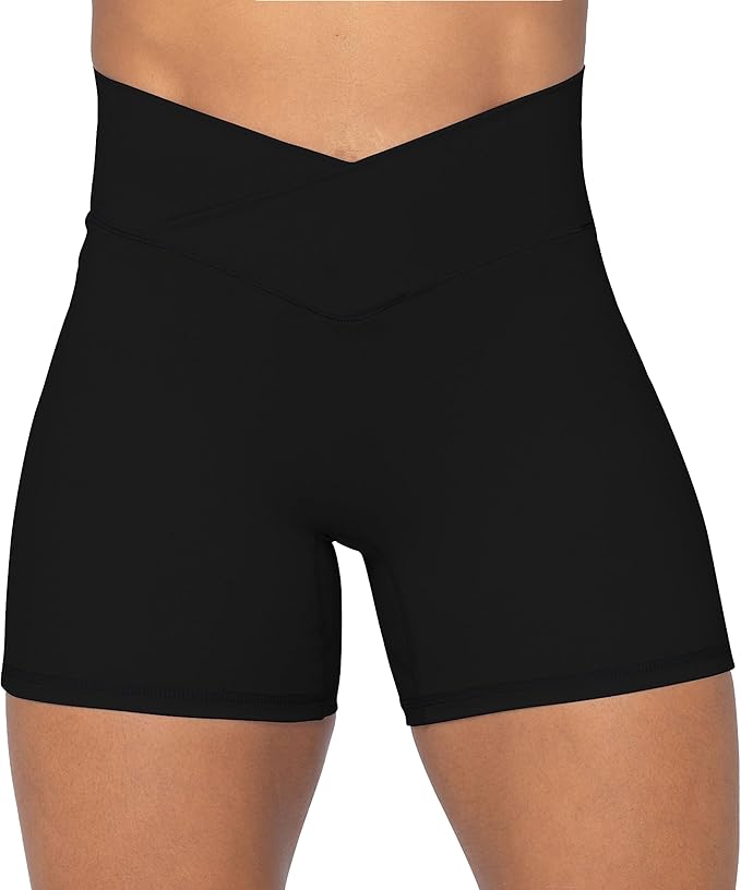 Sunzel Sunzfly Crossover Biker Shorts for Women, No Front Seam V High Waist Yoga Workout Gym Shorts with Tummy Control Sunzel Sunzfly Crossover Biker Shorts for Women, No Front Seam V High Waist Yoga Workout Gym Shorts with Tummy Control
