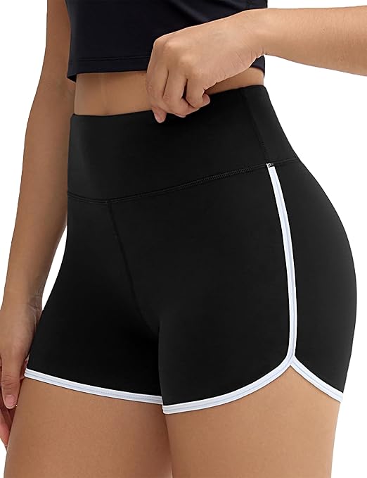 THE GYM PEOPLE Women's High Waist Workout Shorts Breathable Dolphin Split Elastic Lounge Yoga Shorts THE GYM PEOPLE Women's High Waist Workout Shorts Breathable Dolphin Split Elastic Lounge Yoga Shorts