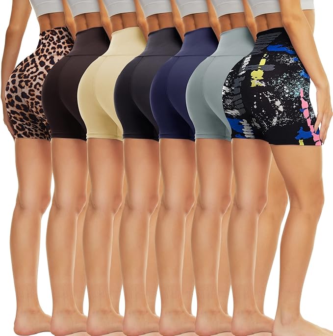 TNNZEET Biker Shorts for Women - 5 ,3 High Waisted Summer Tummy Control Workout Spandex Shorts for Gym Yoga Dance Swim TNNZEET Biker Shorts for Women - 5''/3'' High Waisted Summer Tummy Control Workout Spandex Shorts for Gym Yoga Dance Swim