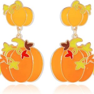 Thanksgiving Pumpkin Earrings for BOO Dangle Earrings Halloween Earrings for Women