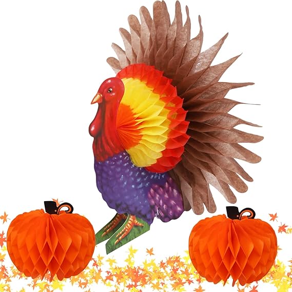 yosager 3 Pack Thanksgiving Table Decorations Tissue Turkey and Pumpkin yosager 3 Pack Thanksgiving Table Decorations Tissue Turkey and Pumpkin