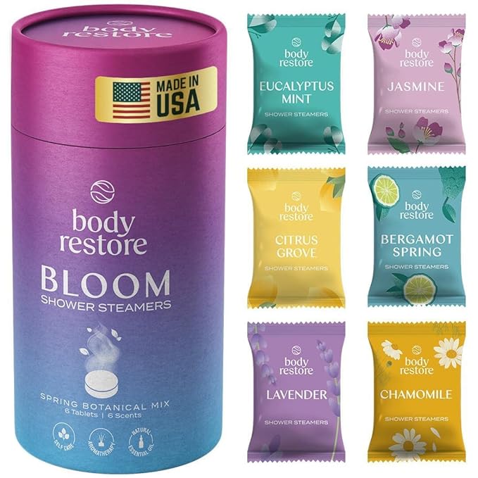 Body Restore Shower Steamers Aromatherapy 6 Pack - Christmas Gifts for Women, Stocking Stuffers, Birthday Gifts Body Restore Shower Steamers Aromatherapy 6 Pack - Christmas Gifts for Women, Stocking Stuffers, Birthday Gifts