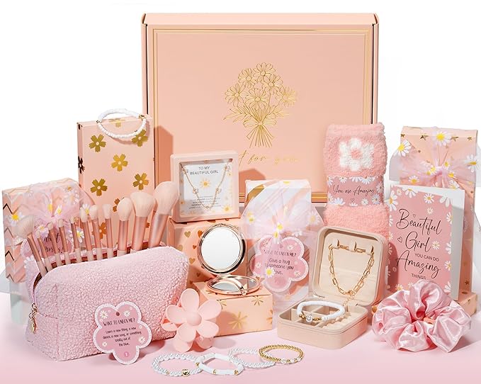Christmas Gifts for Teen Girls - 8 PCS Birthday Gifts Basket for Tween Teen Girls, Teen Girl Gifts Trendy Stuff Fun Girl Empower Gift Box Christmas Gifts for Teen Girls - 8 PCS Birthday Gifts Basket for Tween Teen Girls, Teen Girl Gifts Trendy Stuff Fun Girl Empower Gift Box