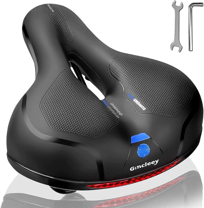 Comfort Bike Seat for Women Men,Wide Bicycle Saddle Replacement Memory Foam Padded Soft Bike Cushion with Dual Shock Absorbing Universal Fit for Comfort Bike Seat for Women Men,Wide Bicycle Saddle Replacement Memory Foam Padded Soft Bike Cushion with Dual Shock Absorbing Universal Fit for